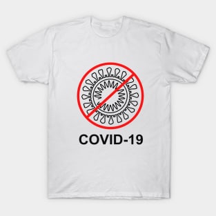 Covid-19 Black Color T-Shirt